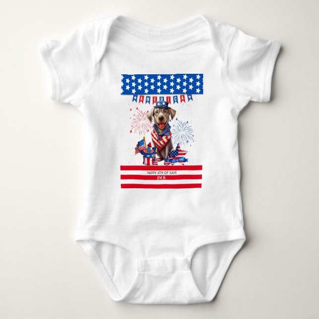 Body Labrador Retriever Happy 4 juillet Independence (Devant)