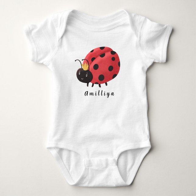 Body Ladybug Nom Personnalisé Mignon Moderne  (Devant)