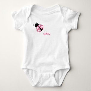 Body Ladybug rose mignon personnalisé