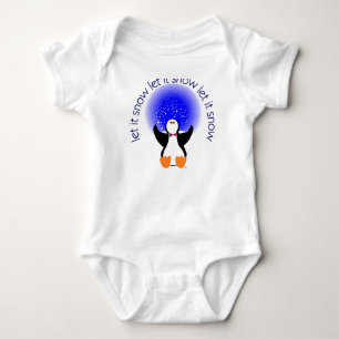 Body Laissez lui neiger chemise de bébé de pingouin
