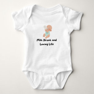 Body 👶 "Lait ivre et aimer la vie" Baby Tee 🍼 ❤️