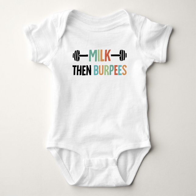 Body Lait puis burpees Citation drôle de bébé pour fair (Devant)