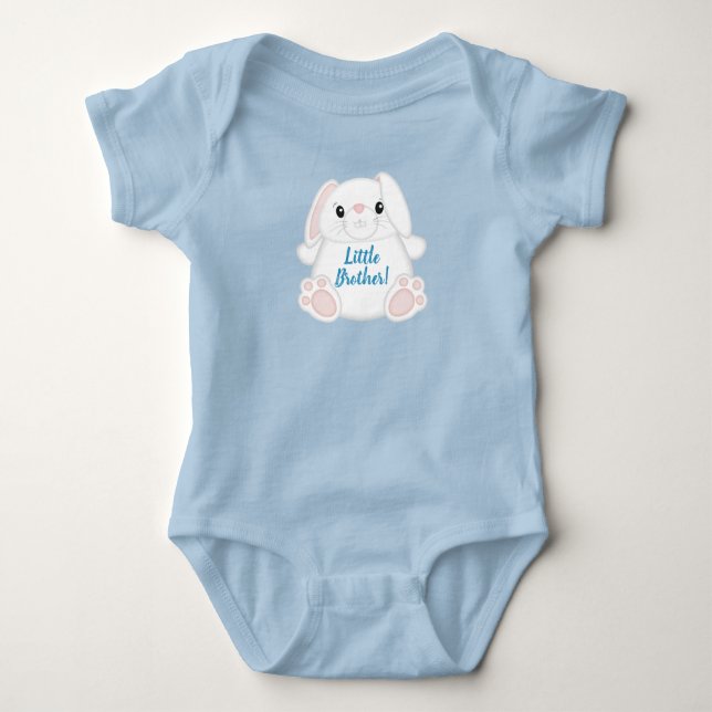 Body Lapin Baby shower lapin bleu (Devant)