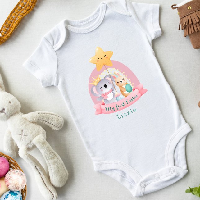 Body Lapin Bébé Koala Fille Arc-en-ciel Premier Pâques (Créateur téléchargé)