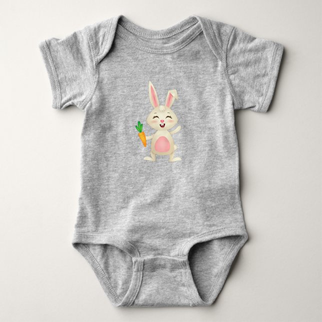 Body Lapin Bébé Mignon Carotte (Devant)