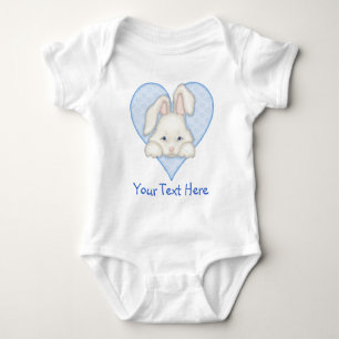 Body Lapin blanc - Bleu