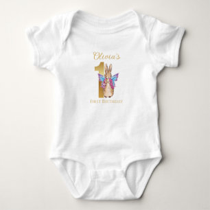 Body Lapin Classique Personnalisé Premier Anniversaire