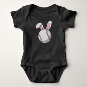 Body Lapin de baseball de Pâques aux oreilles de lapin 