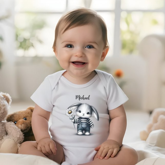 Body Lapin De Garçon Whimsical Avec Nom (Créateur téléchargé)