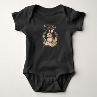 Body Lapin de Pâques aquarelle mignon Couronne florale