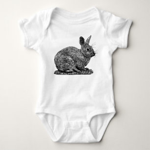 Body Lapin - Dessin à la plume et à l'encre