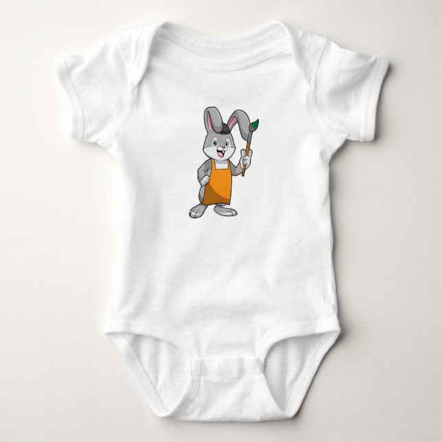 Body Lapin en peintre avec pinceau (Devant)