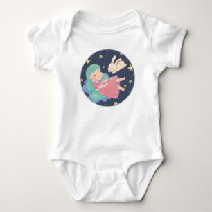 Body Lapin et fille sous les étoiles Illustration
