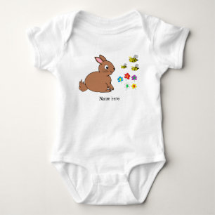 Body Lapin lapin, abeilles et fleurs Bodysuit
