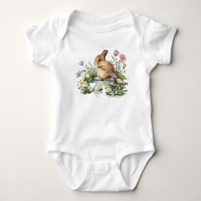 Body Lapin lapin en pot de fleurs (Devant)