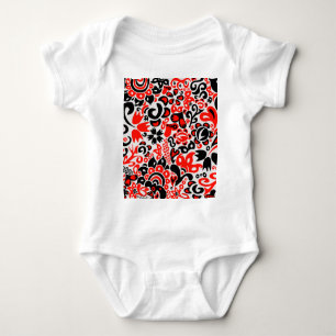 Body L'art populaire ukrainien motif floral abstact 