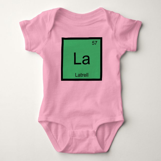 Body Latrell  Nom Chimie Élément Tableau Périodique (Devant)