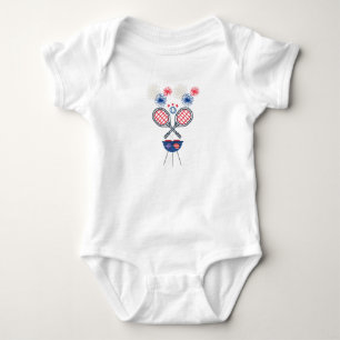Body Le 4 Juillet Tennis T-Shirt Baby Bodysuit Design