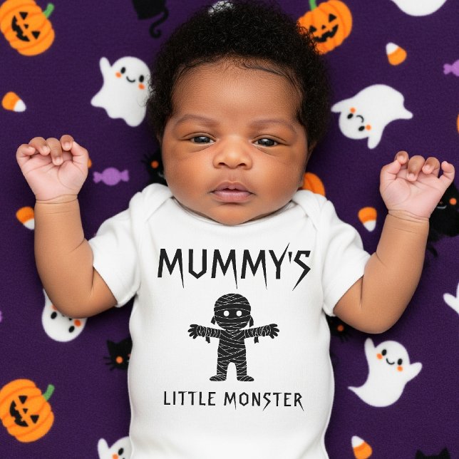 Body Le Baby shower d'Halloween amusant de la petite ma (Mummy's Little Monster Funny Halloween Baby Shower Baby Bodysuit
)