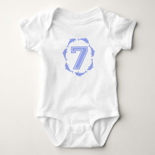 Body Le bébé apprend le numéro 7 en bleu