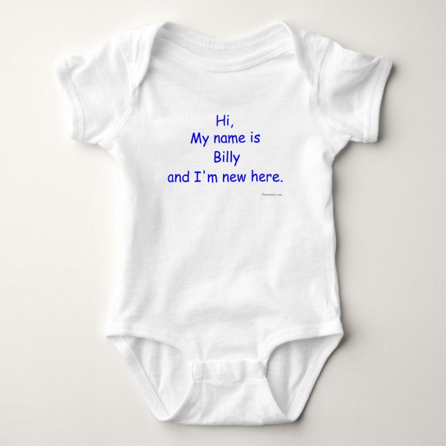 Body Le bébé fait sur commande   salut mon nom est….et (Devant)