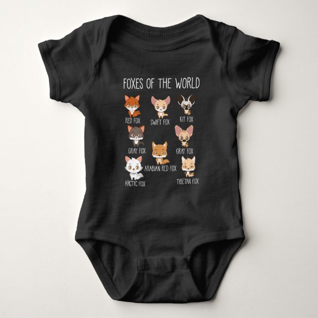 Body Le cadeau Foxes Of The World pour Fox Lover (Devant)