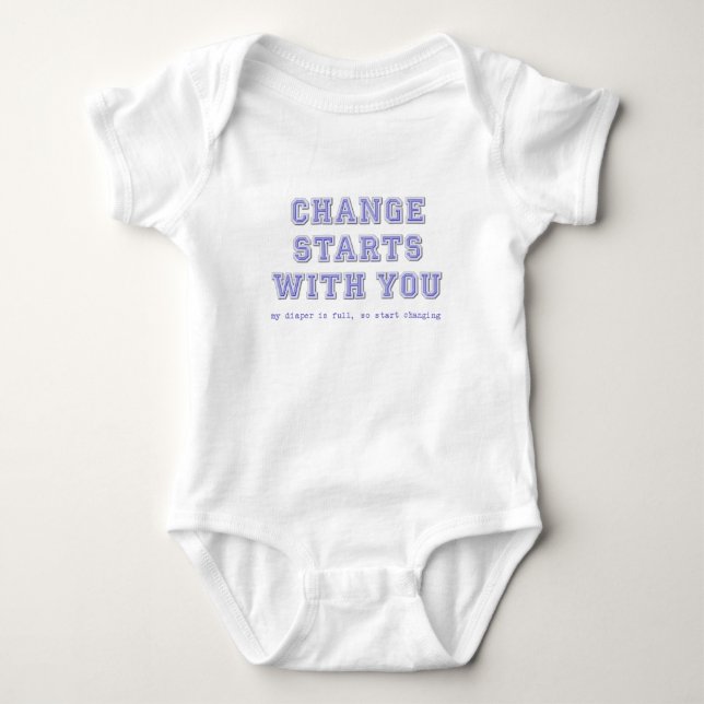 Body Le changement commence avec vous Vêtement bébé drô (Devant)