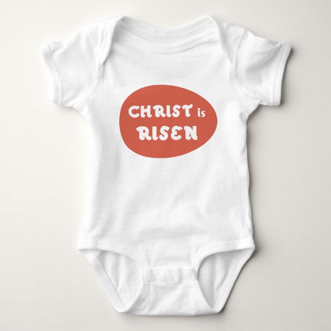 Body Le Christ est levé, chemise rouge de bébé d'oeufs (Devant)