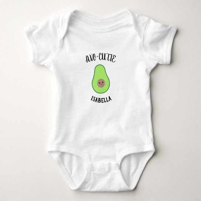 Body Le costume de bébé personnalisé Avo-Cutie Avocado (Devant)