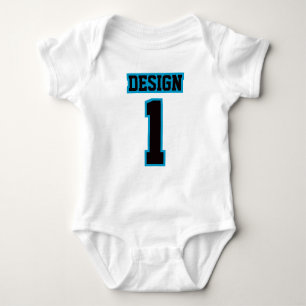 Body Le football BLEU NOIR BLANC latéral Babywear du