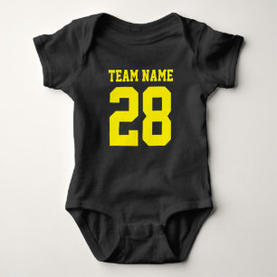 Body Le football jaune bleu Jersey de bébé folâtre l