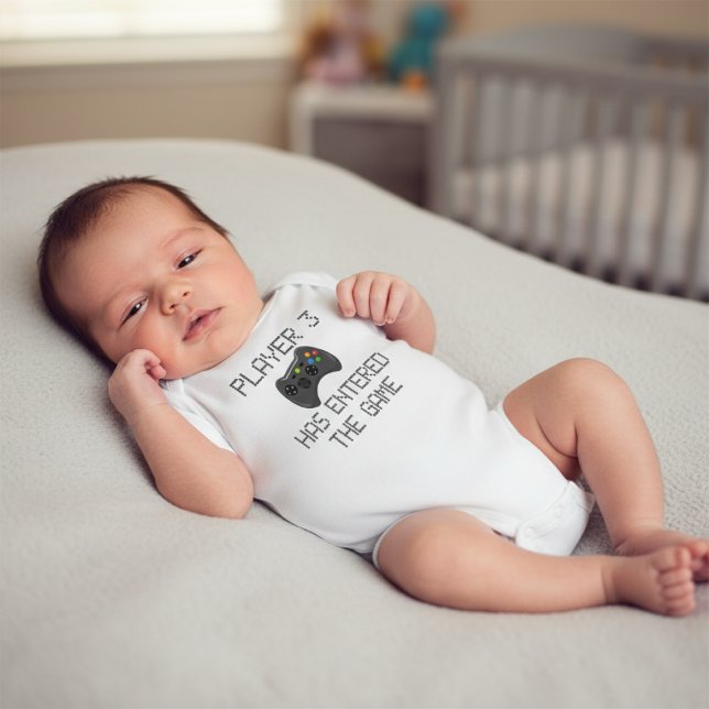 Body Le Joueur 3 Est Entré Dans L'Humour Joueur De Jeu (Player 3 Has Entered The Game Easy Change Number Baby Bodysuit by Ricaso. New Born gift ideas
)