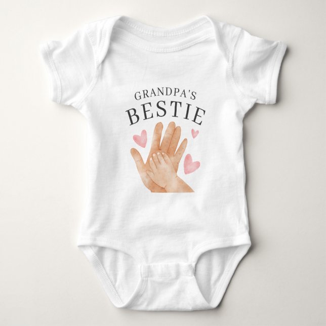 Body Le meilleur ami de papy cœur et mains mignons (Devant)