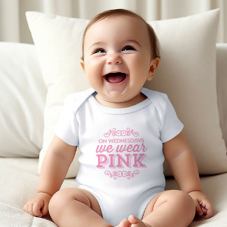 Body Le Mercredi, Nous Portons Une Citation Rose Funny