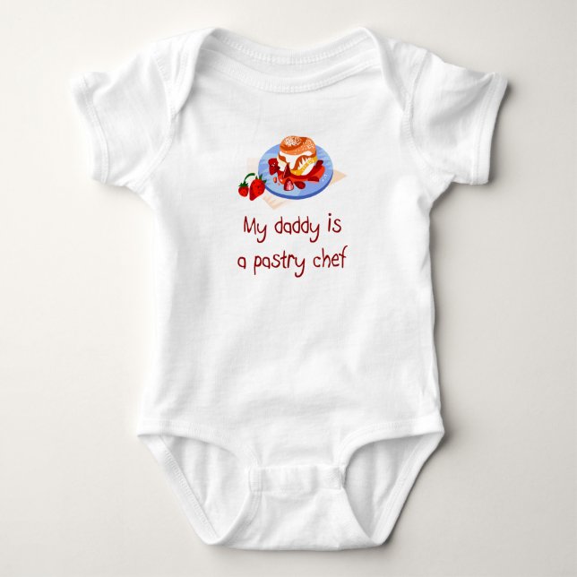 Body Le papa est un T-shirt de bébé de chef de (Devant)