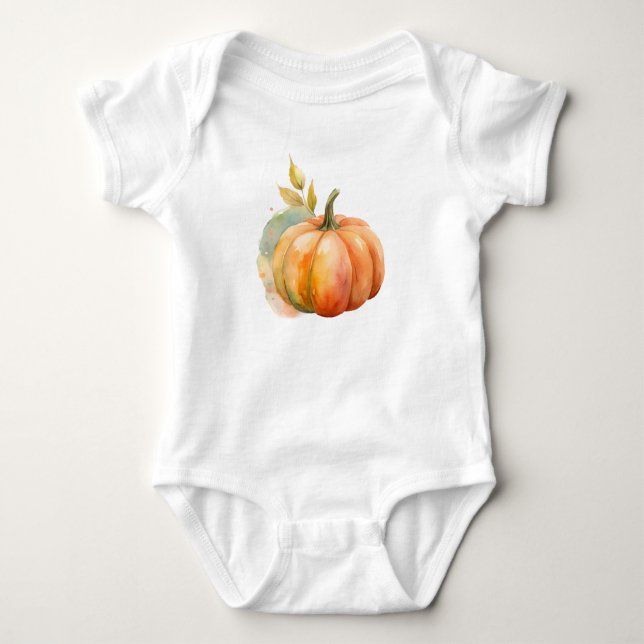 Body Le petit costume de bébé citrouille est mignon (Devant)