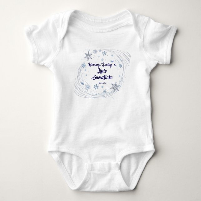 Body Le petit flocon de neige de maman/papa | Bébé pers (Devant)