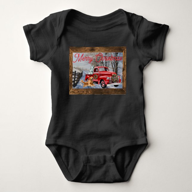 Body Le premier Noël de bébé à la ferme (Devant)