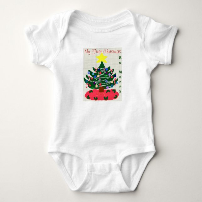 Body Le premier Noël de bébé Joie Arbre de Noël (Devant)