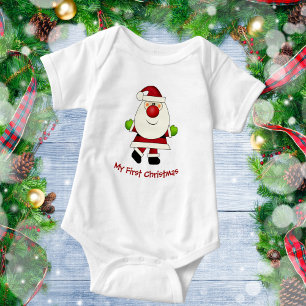Body Le premier Noël de bébé Père Noël nez rouge