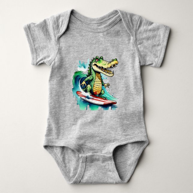 Body Le surf de crocodile drôle (Devant)