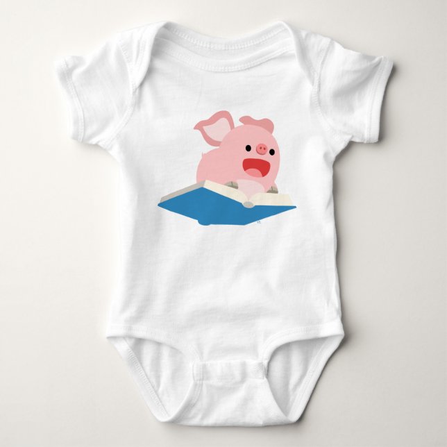 Body Le T-shirt bébé de porc et de caricature (Devant)