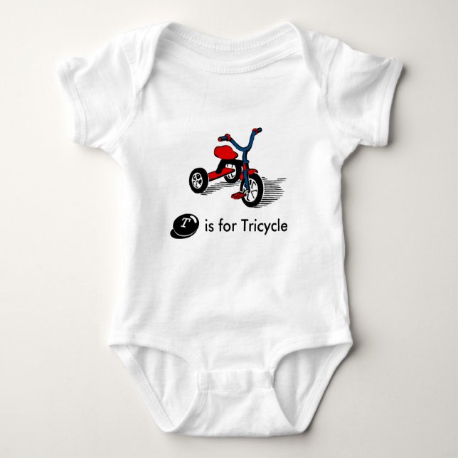 Body Le tricycle mignon badine le T-shirt (Devant)