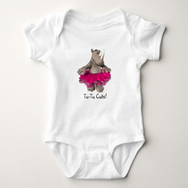 Body Le TU-TU mignon ! Blanc de T-shirt de bébé de (Devant)