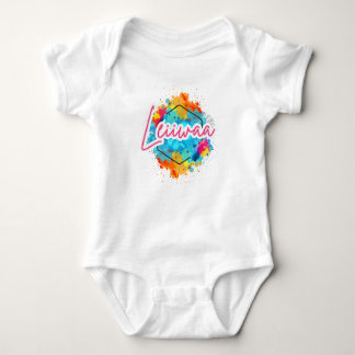Body LEIIWAA Baby Jersey Bodysuit - Né Bold, Island P