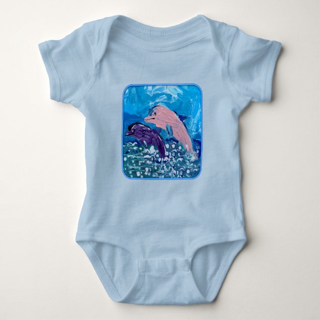 Body Les dauphins "L'art des enfants" (Devant)