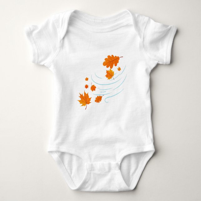 Body Les feuilles d'automne dans le vent : Design éléga (Devant)