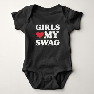 Body Les filles aiment mon cœur swag pour la Saint-Vale