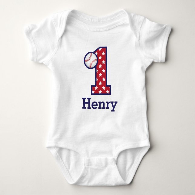Body Les Garçons Premier Anniversaire Baseball Shirt Ba (Devant)