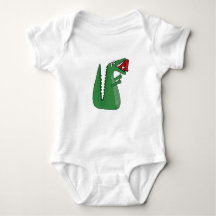 Lettre A Alligator Bodysuit Bébé. Alpe d'animal mi
